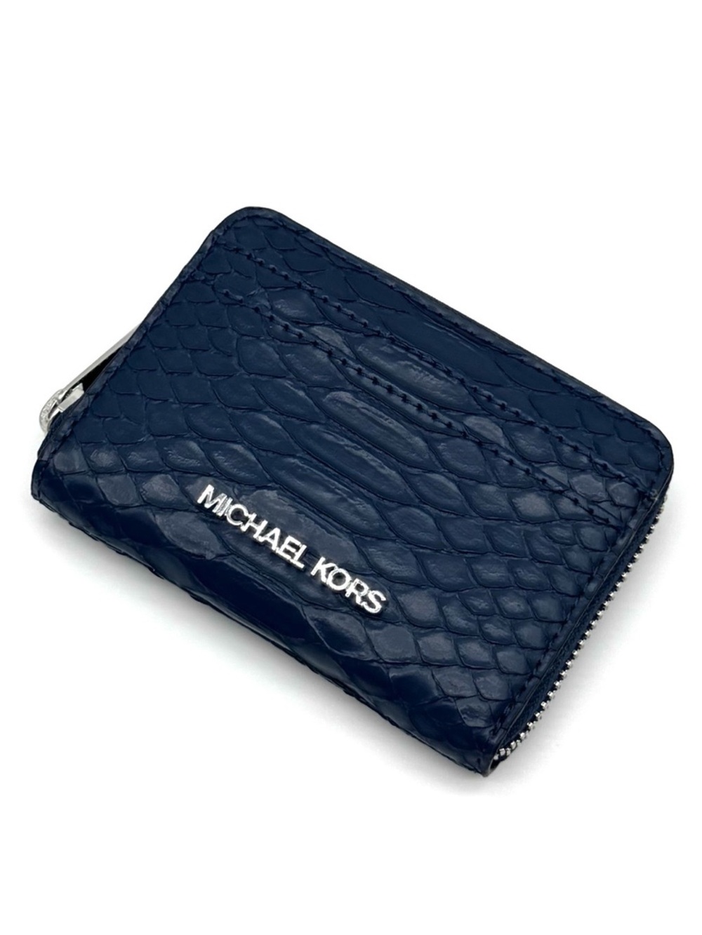 Michael Kors Medium ZA Card Case Wallet Navy Blue